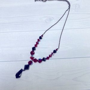Black and Red Beaded Necklace